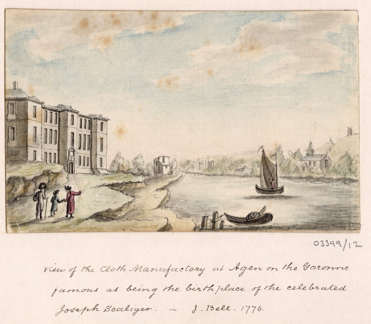 En række skitser, udsigter i Storbritannien, kontinentet og Amerika 1772-1778 (akvarel) af British School