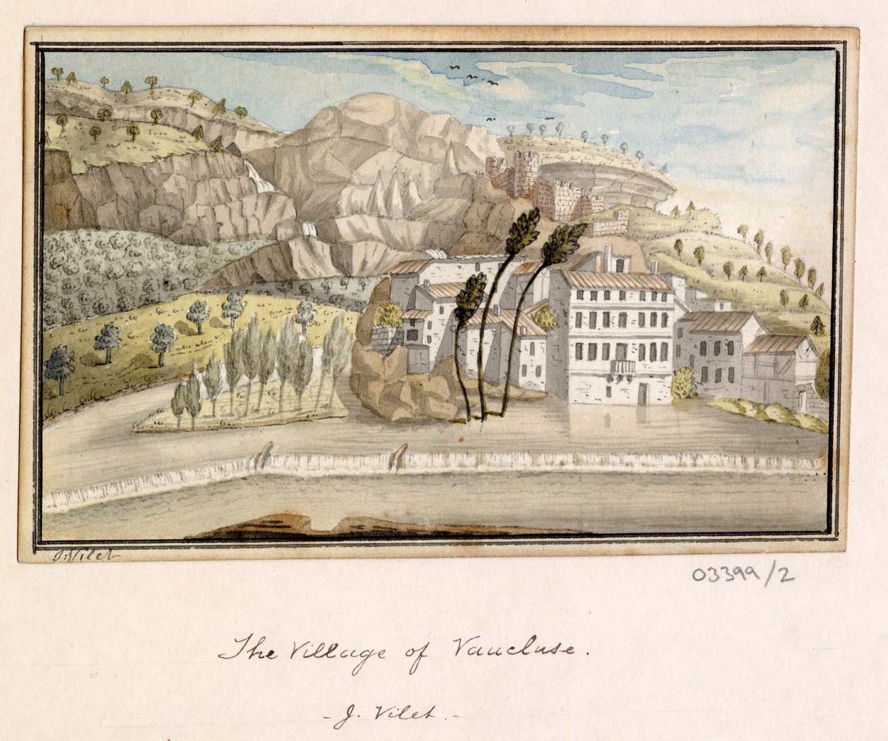 En række skitser, udsigter i Storbritannien, kontinentet og Amerika 1772-1778 (akvarel) af British School