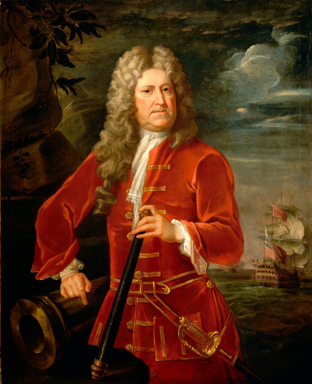 Admiral Nicholas Haddock (1686-1746), ca. 1742-43 (olie på lærred) af British School