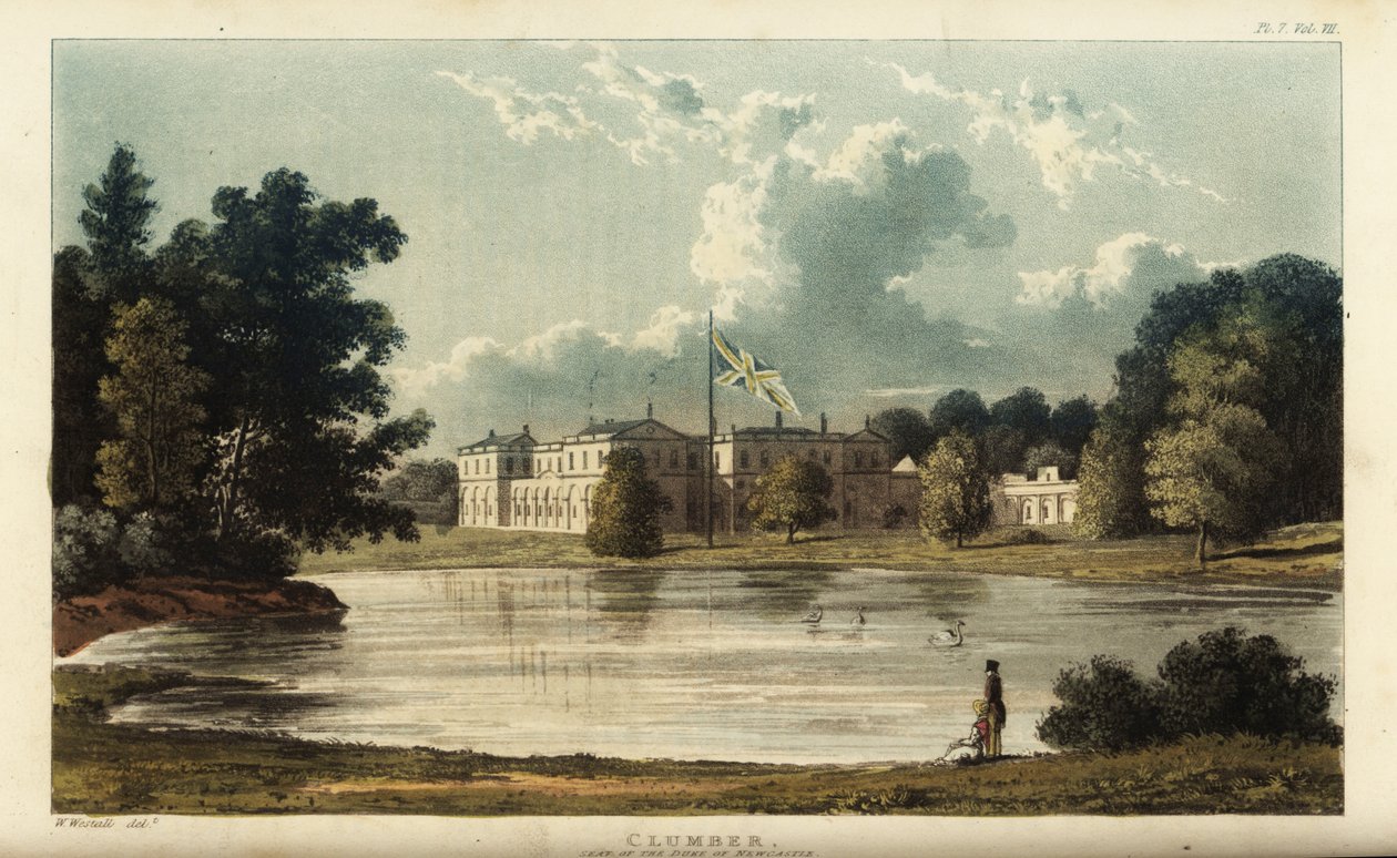 Clumber Park, Nottinghamshire, sæde for hertugen af Newcastle af British School