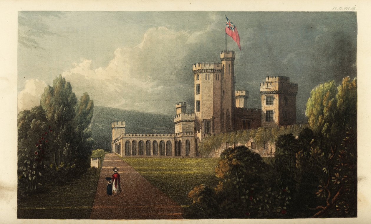 East Cowes Castle, Isle of Wight, sæde for arkitekten John Na af British School