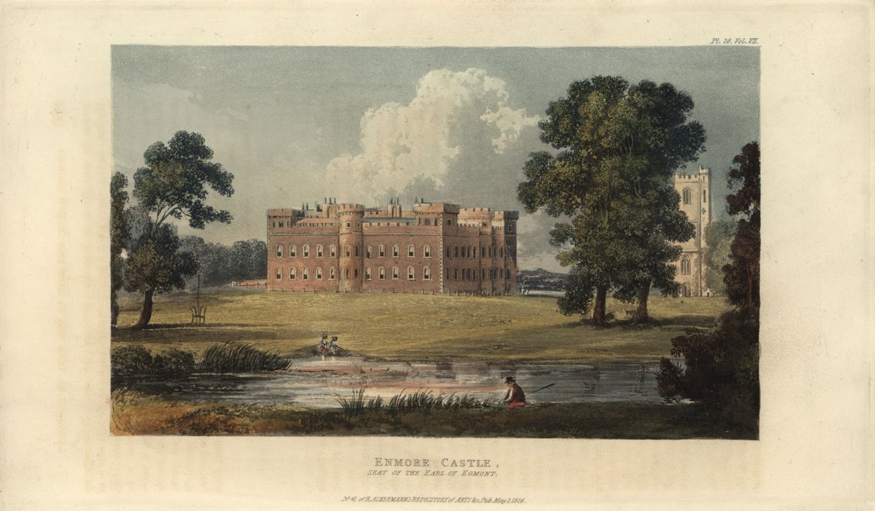 Enmore Castle, Somerset, sæde for jarlen af Egmont. af British School