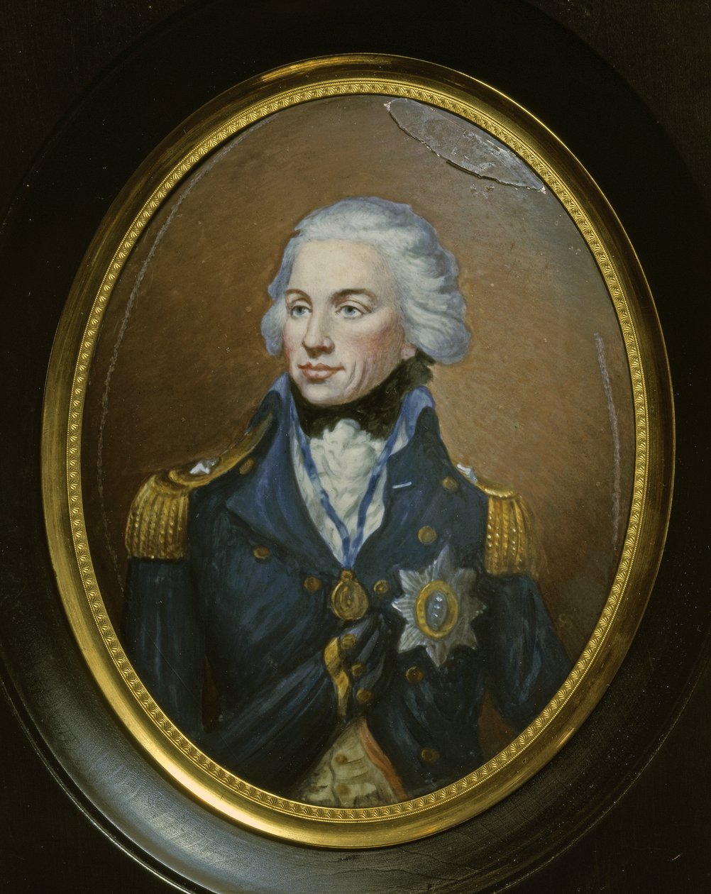 LORD NELSON Horatio, admiral (1758-1805) Miniatureportræt. af British School