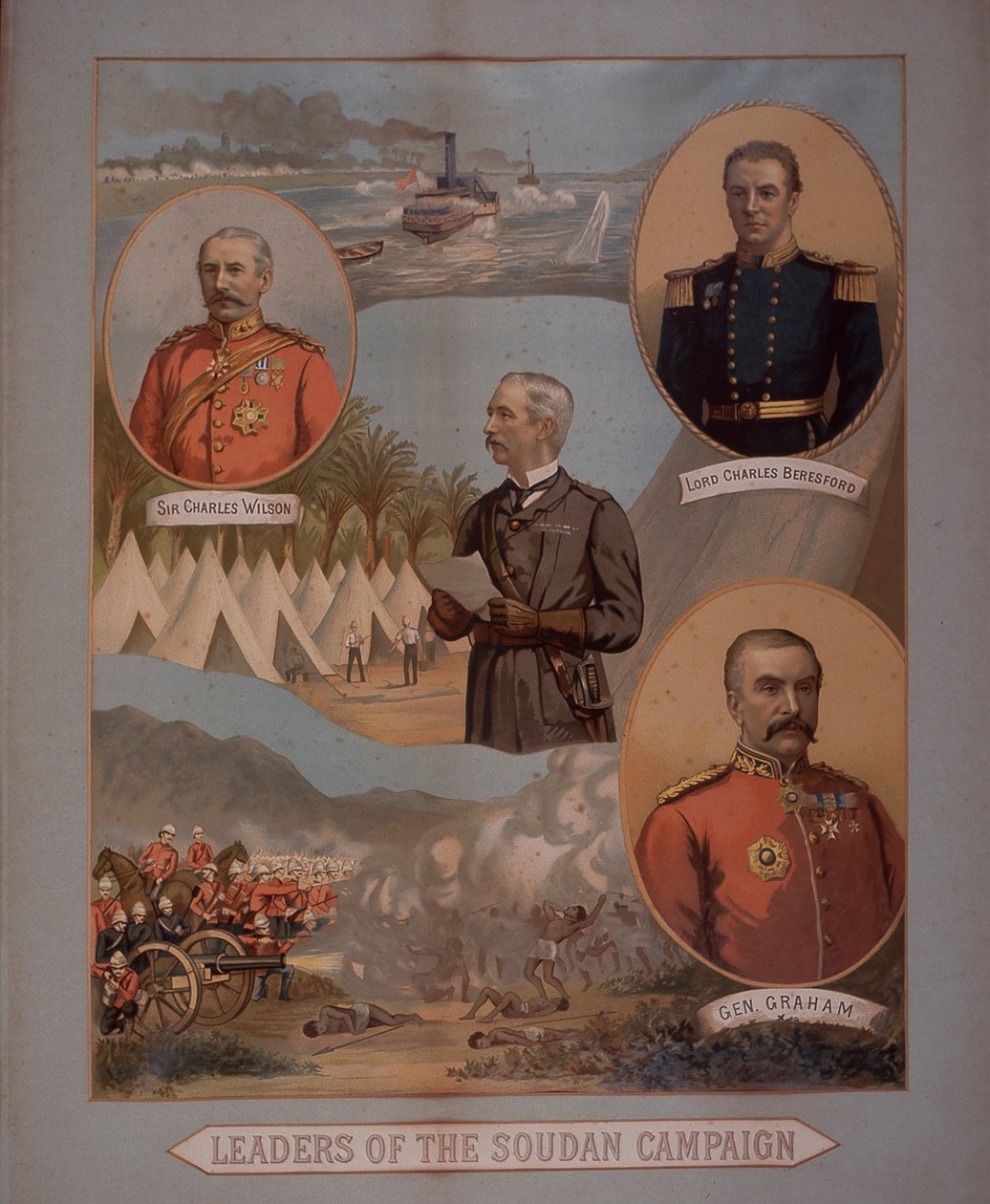 Leaders of Soudan Campaign 1884-5 (chromolitho) af British School