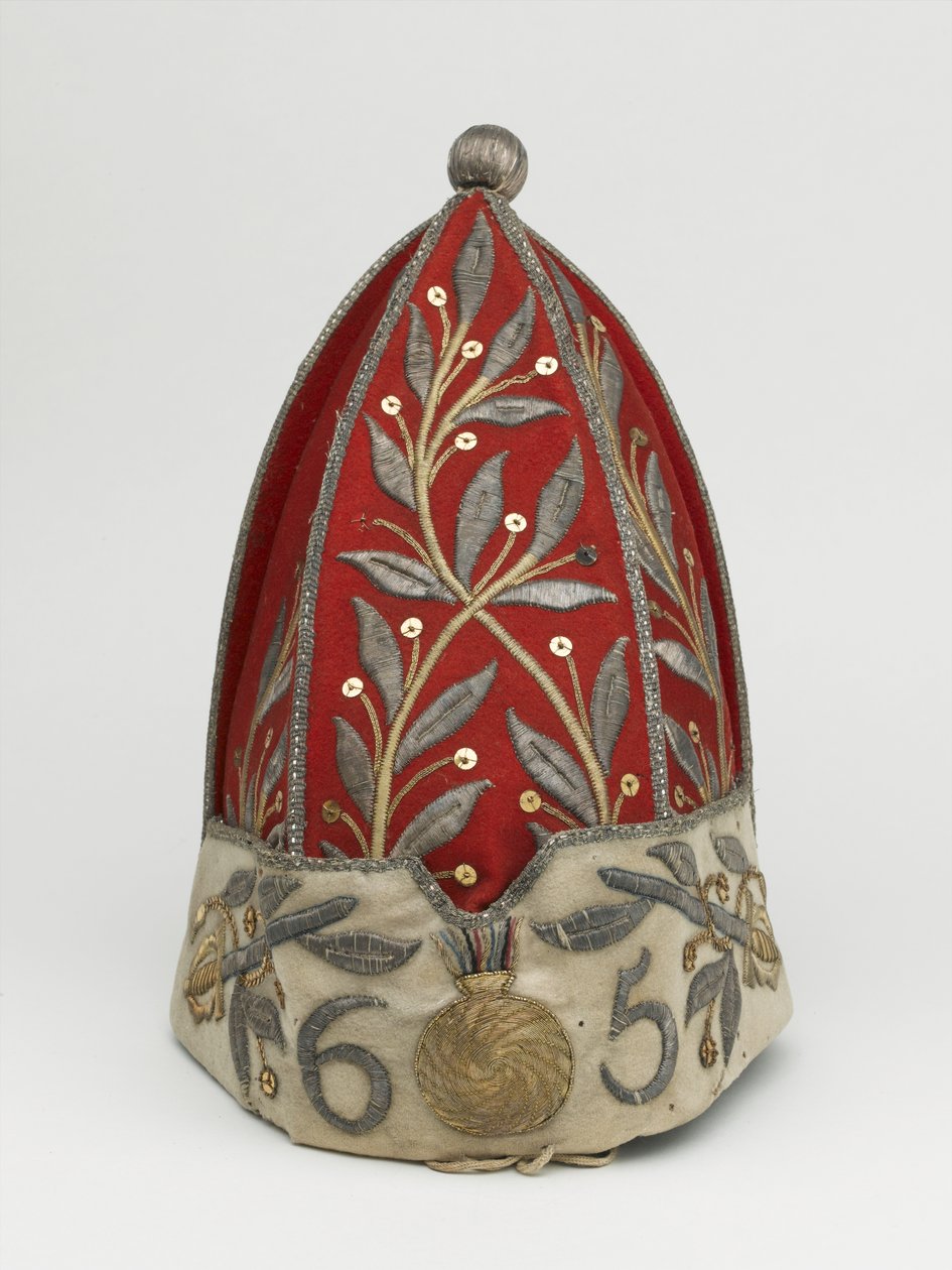 Officers grenaderkasket, 65th Regiment of Foot, 1758 ca. af British School