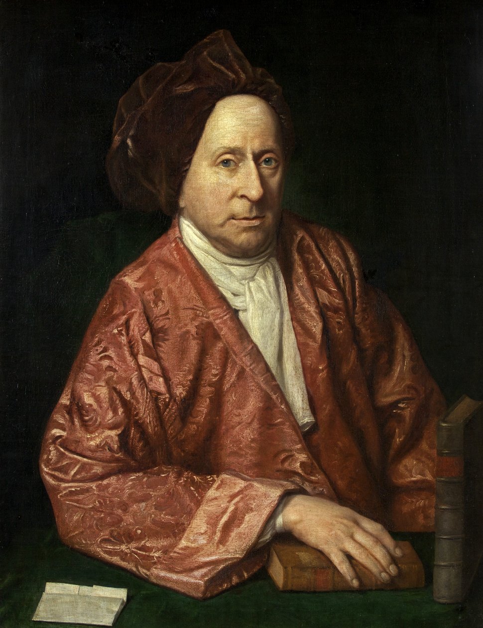 Portræt af James Burgh, ca. 1755 (olie på lærred) af British School
