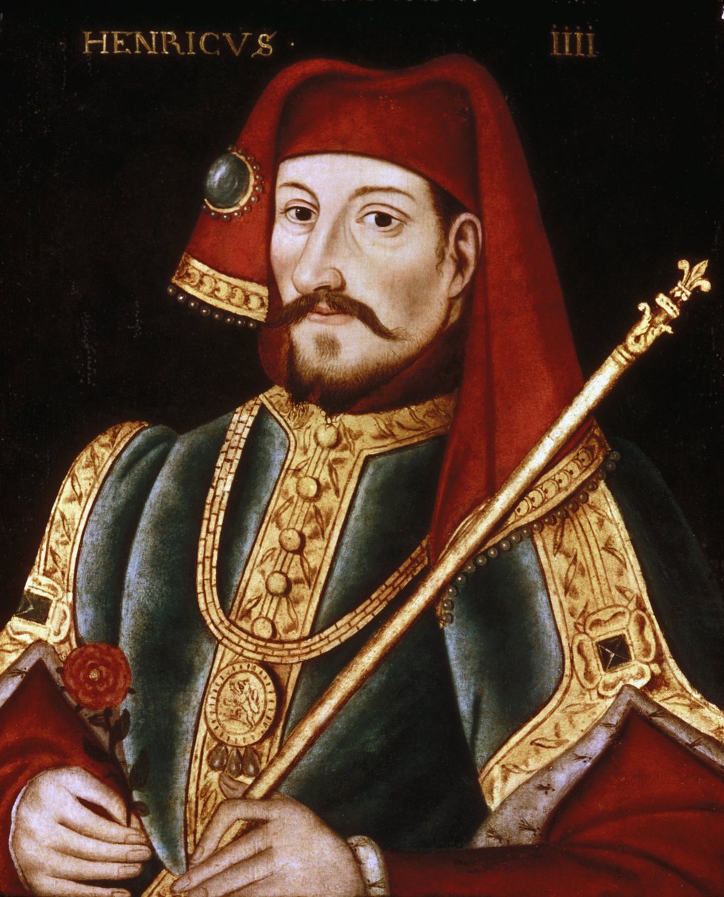 Portræt af kong Henrik IV af England, der holder det kongelige scepter (maleri, slutningen af 1500-begyndelsen af det 17. århundrede) af British School