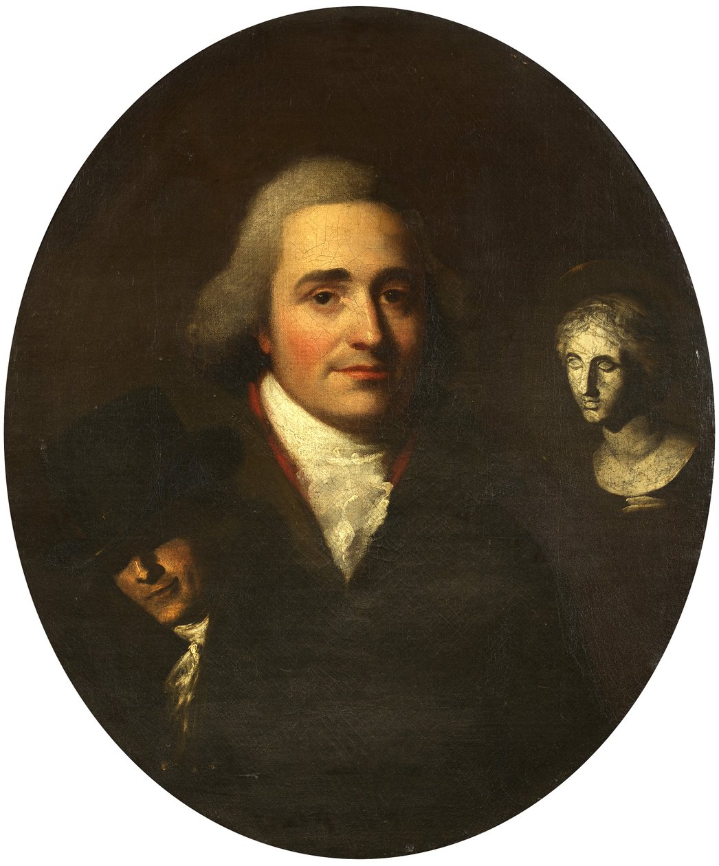 Portræt af en billedhugger, ca. 1765 (olie på lærred) af British School