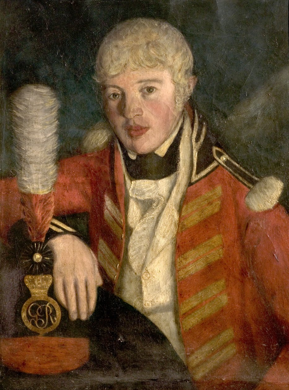 Portræt af en officer, ca. 1806 (olie på lærred) af British School
