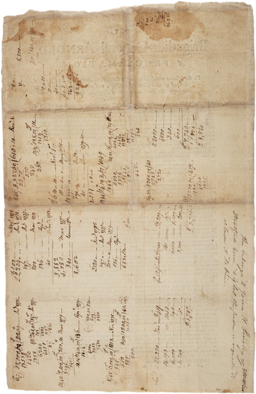 Proklamation til officerer og soldater fra den kontinentale hær, 20. oktober 1780 af British School