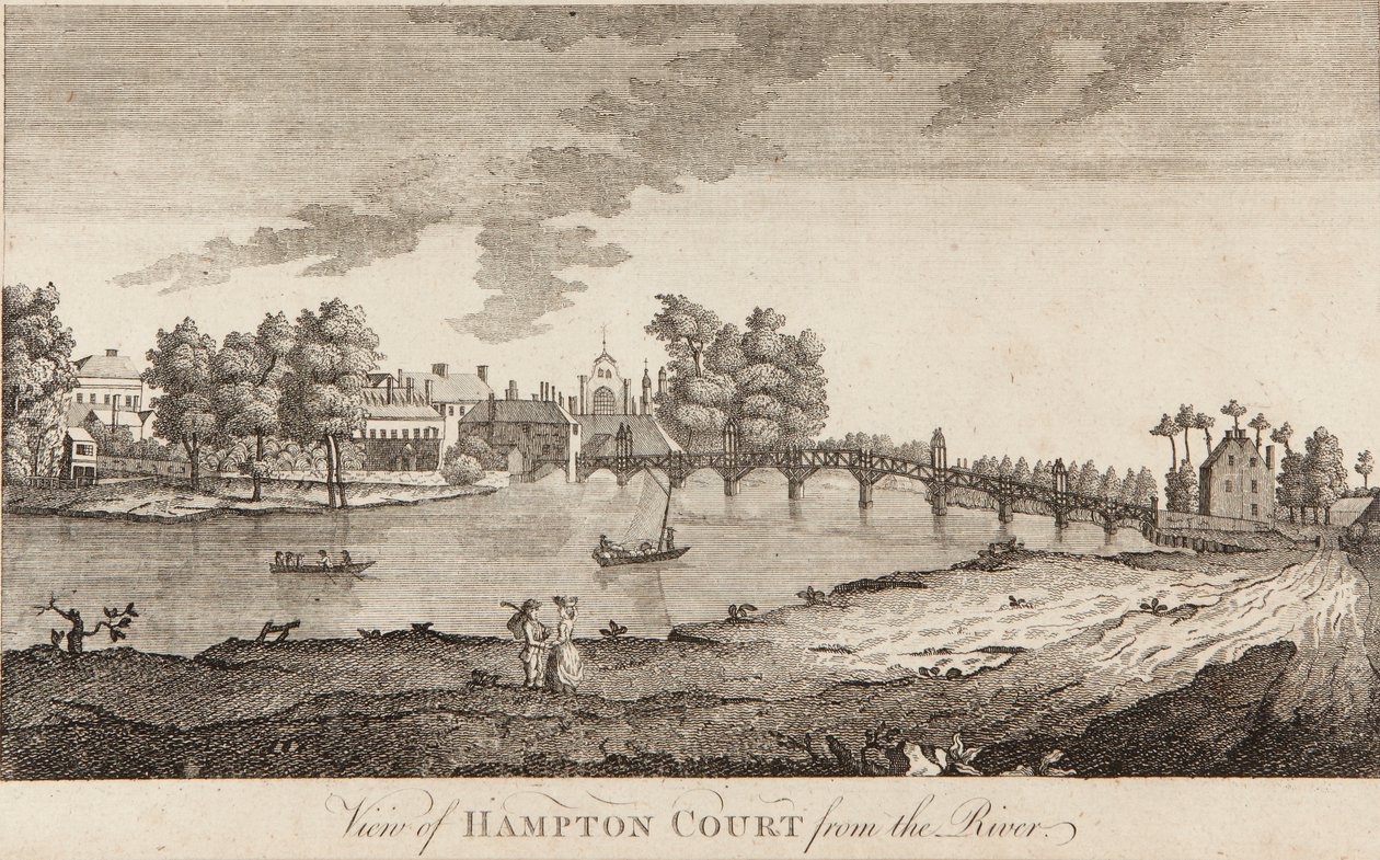 Udsigt over Hampton Court fra floden af British School