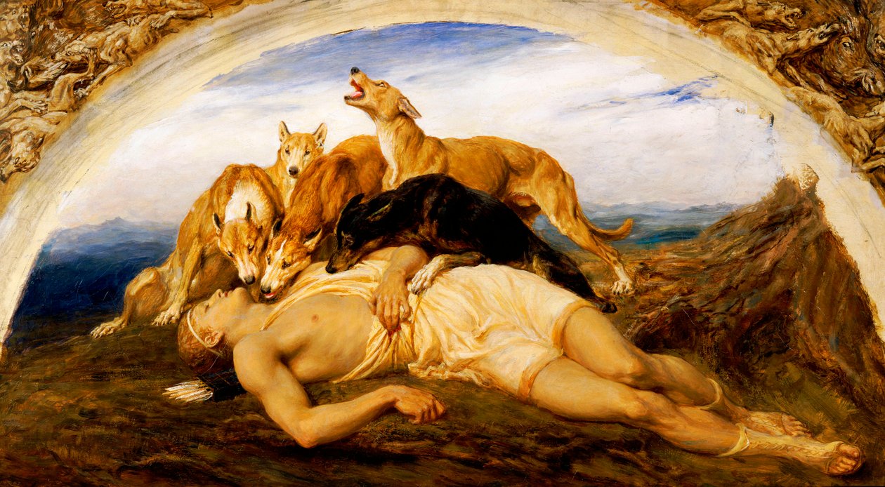 Adonis såret, 1887 af Briton Riviere