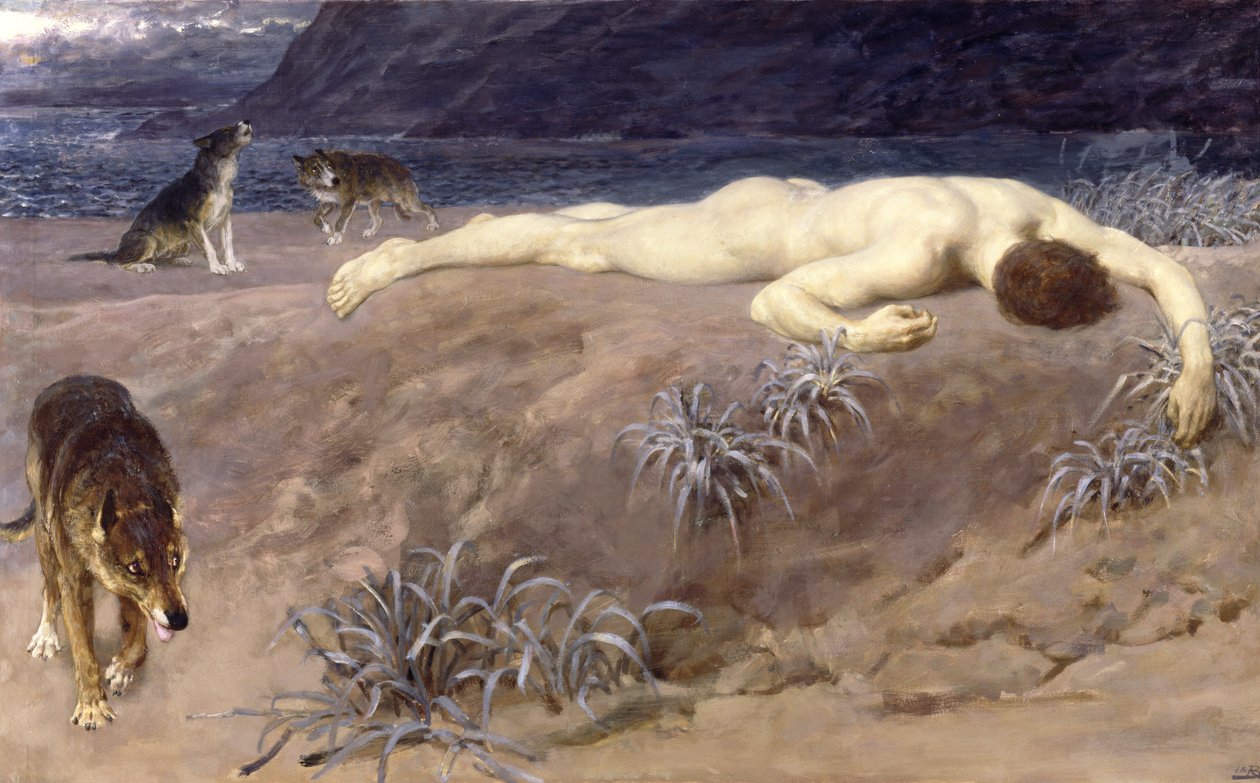 Død Hector af Briton Riviere