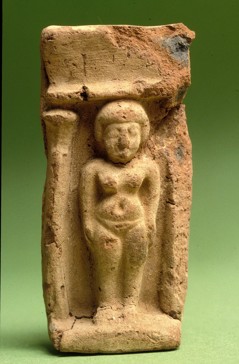 Figur af Asherah, kanaanæisk, 999-600 f.Kr. (ler) af Bronze Age