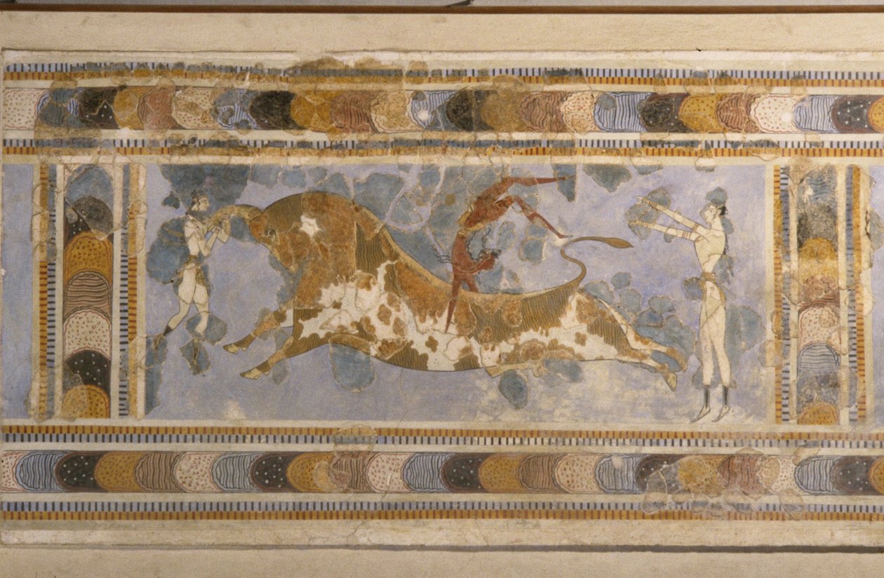 Tyrespring fra Paladskomplekset Knossos af Bronze Age culture