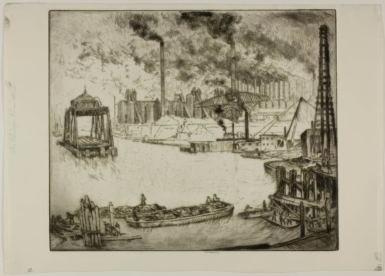 Chicago - Brobyggere af Bror Julius Olsson Nordfeldt