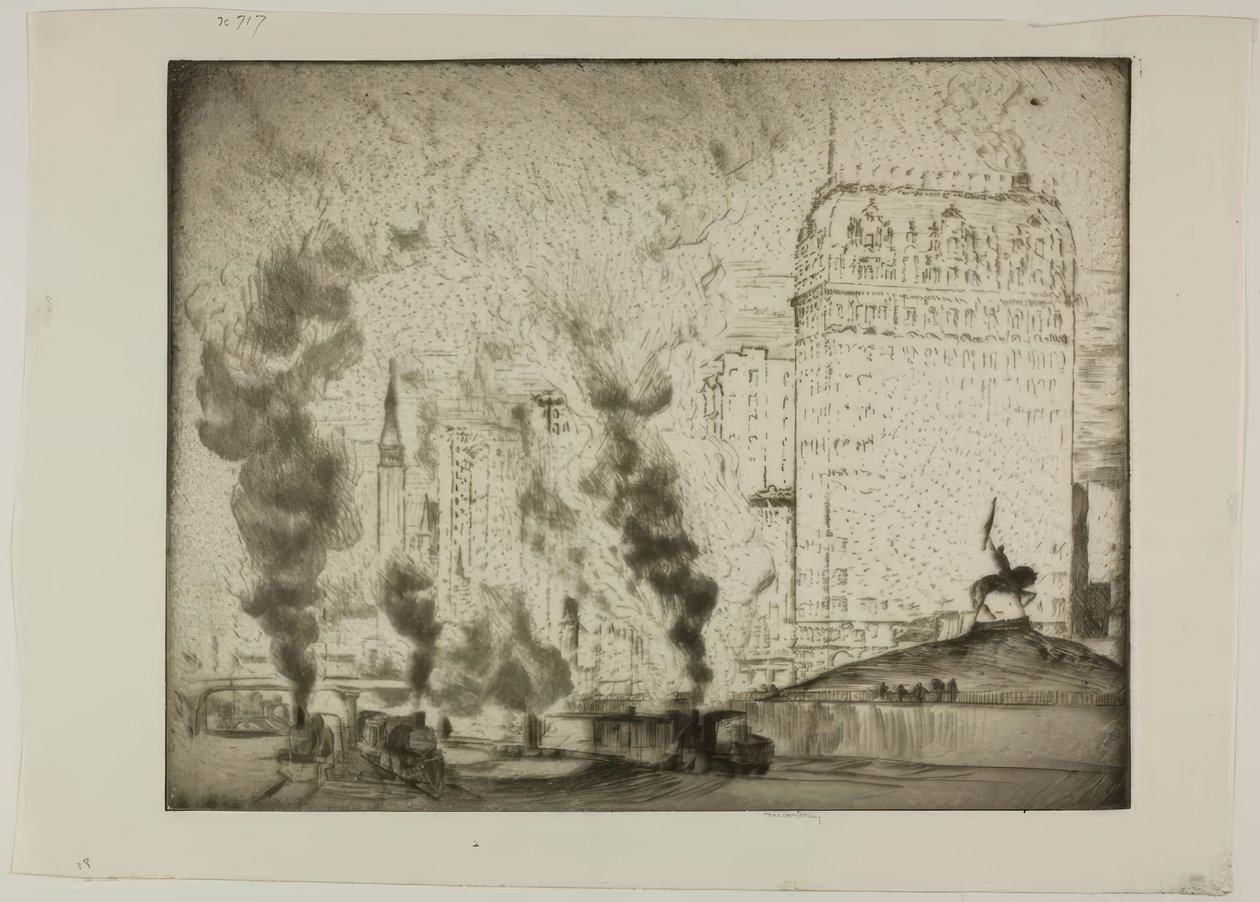 Chicago - Logan-monumentet af Bror Julius Olsson Nordfeldt