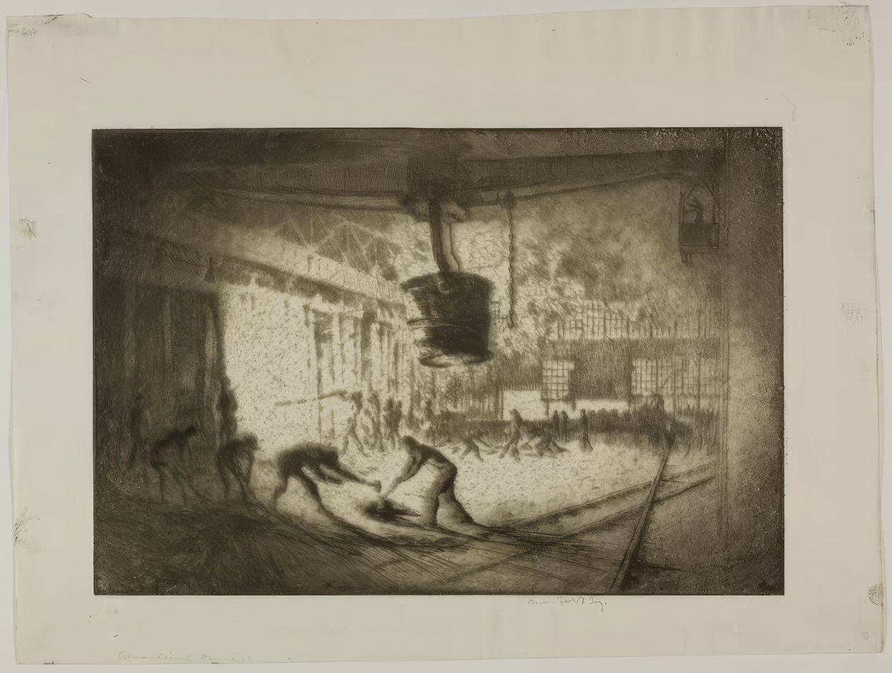 Chicago – Åben ovn, Illinois Steel Co. af Bror Julius Olsson Nordfeldt