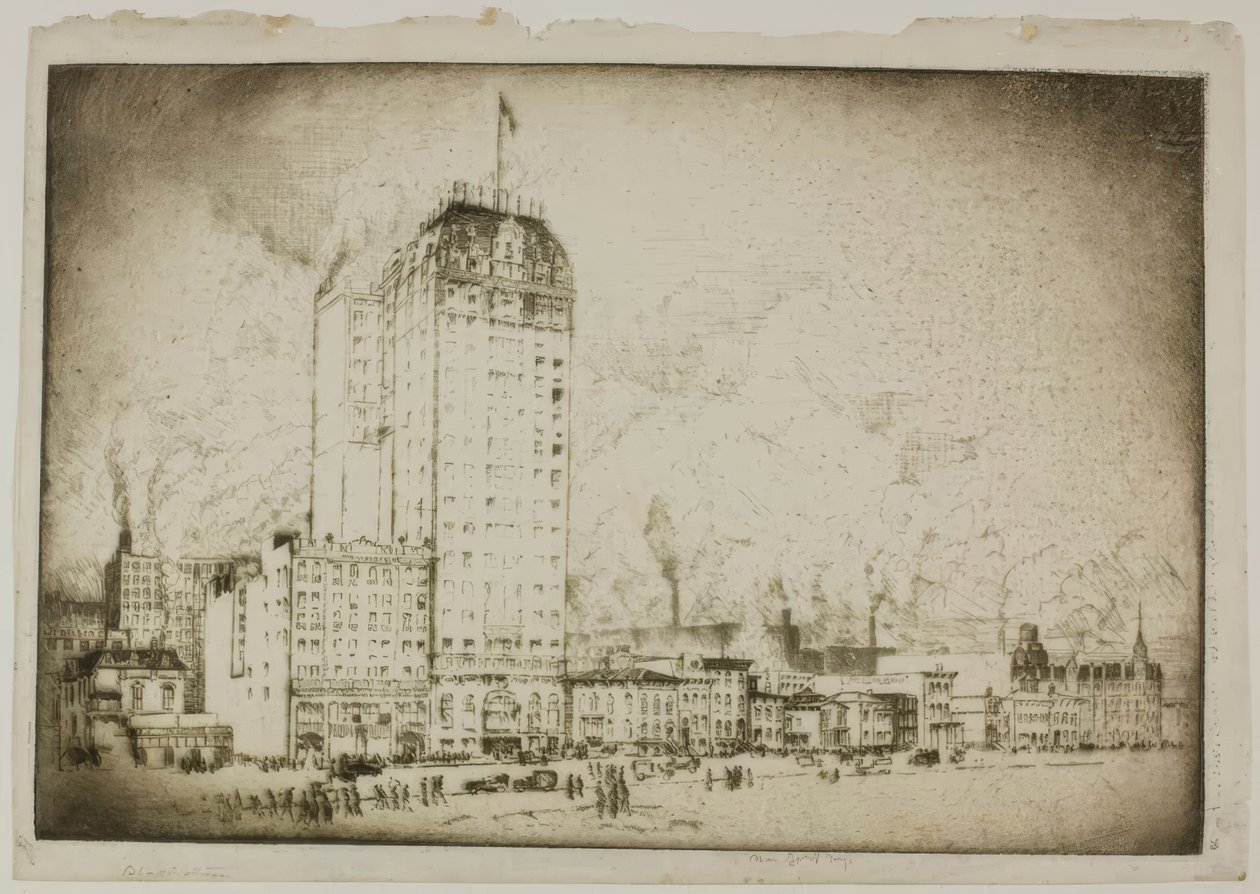 Chicago - The Blackstone Hotel af Bror Julius Olsson Nordfeldt