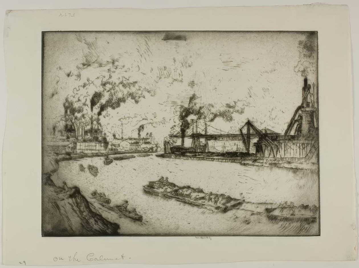 På Calumet af Bror Julius Olsson Nordfeldt