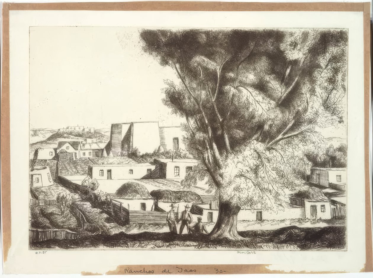 Ranchos de Taos af Bror Julius Olsson Nordfeldt