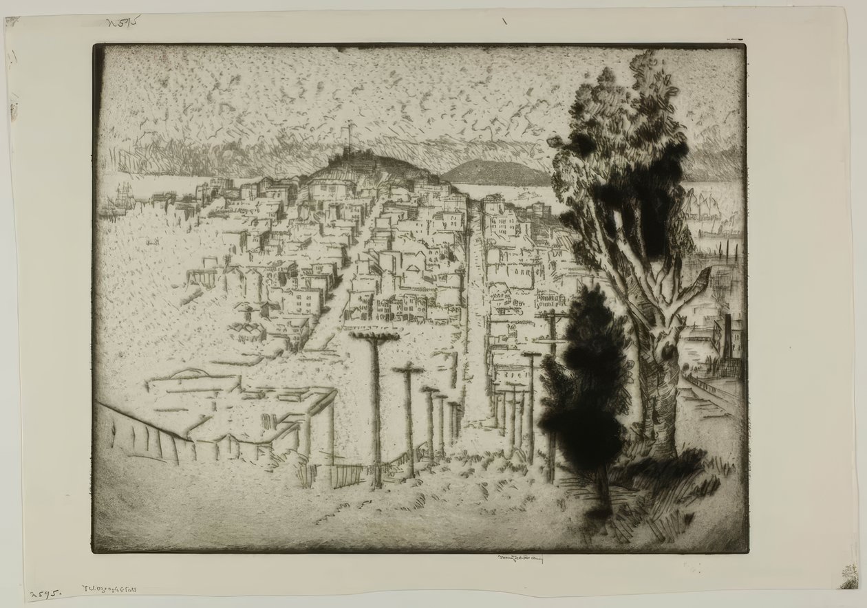 Telegraph Hill af Bror Julius Olsson Nordfeldt