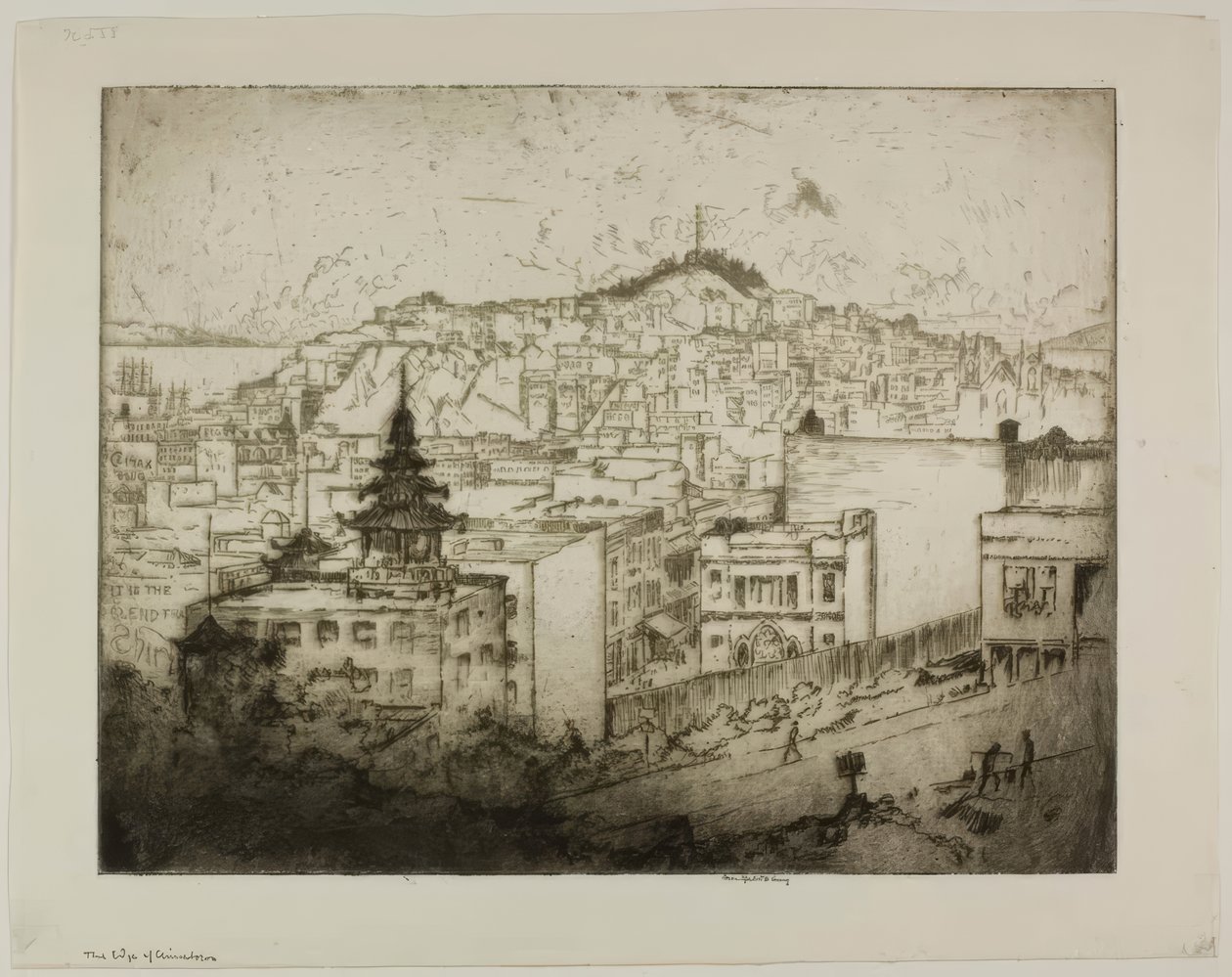 Kanten af Chinatown af Bror Julius Olsson Nordfeldt