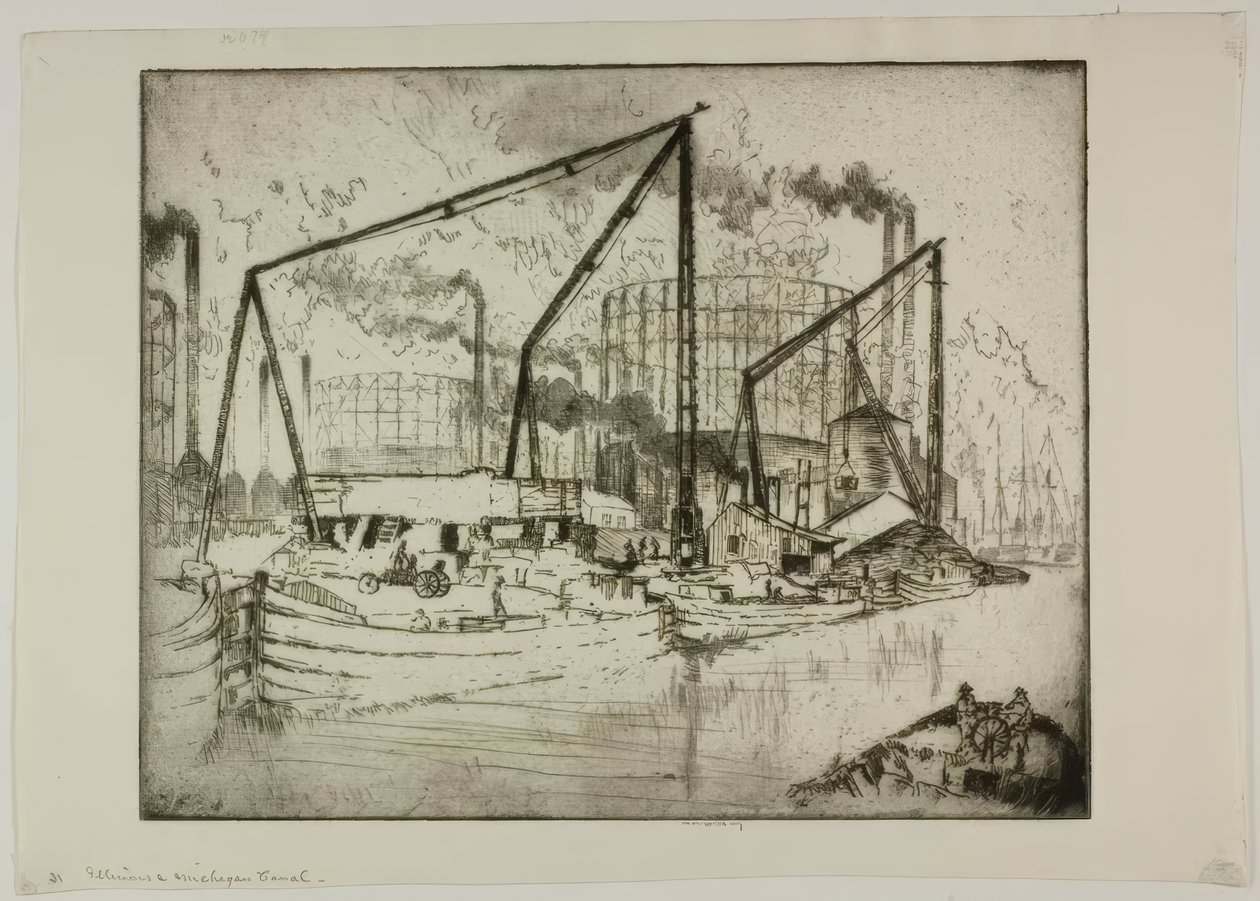 Illinois  Michigan-kanalen af Bror Julius Olsson Nordfeldt