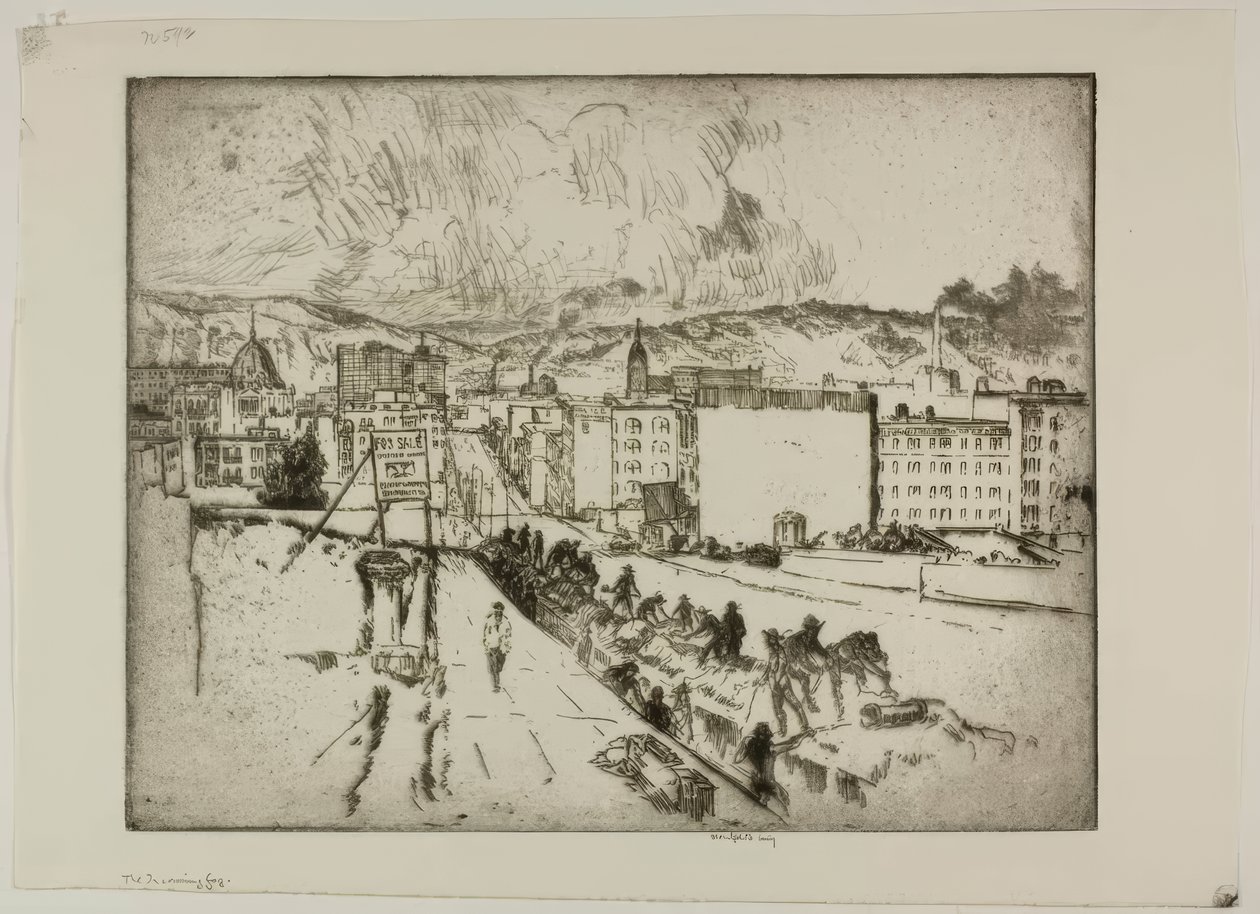 Den indkommende tåge af Bror Julius Olsson Nordfeldt