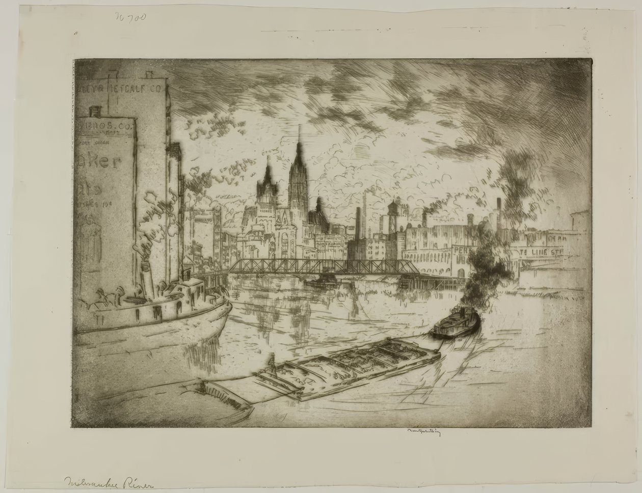 Milwaukee-floden af Bror Julius Olsson Nordfeldt