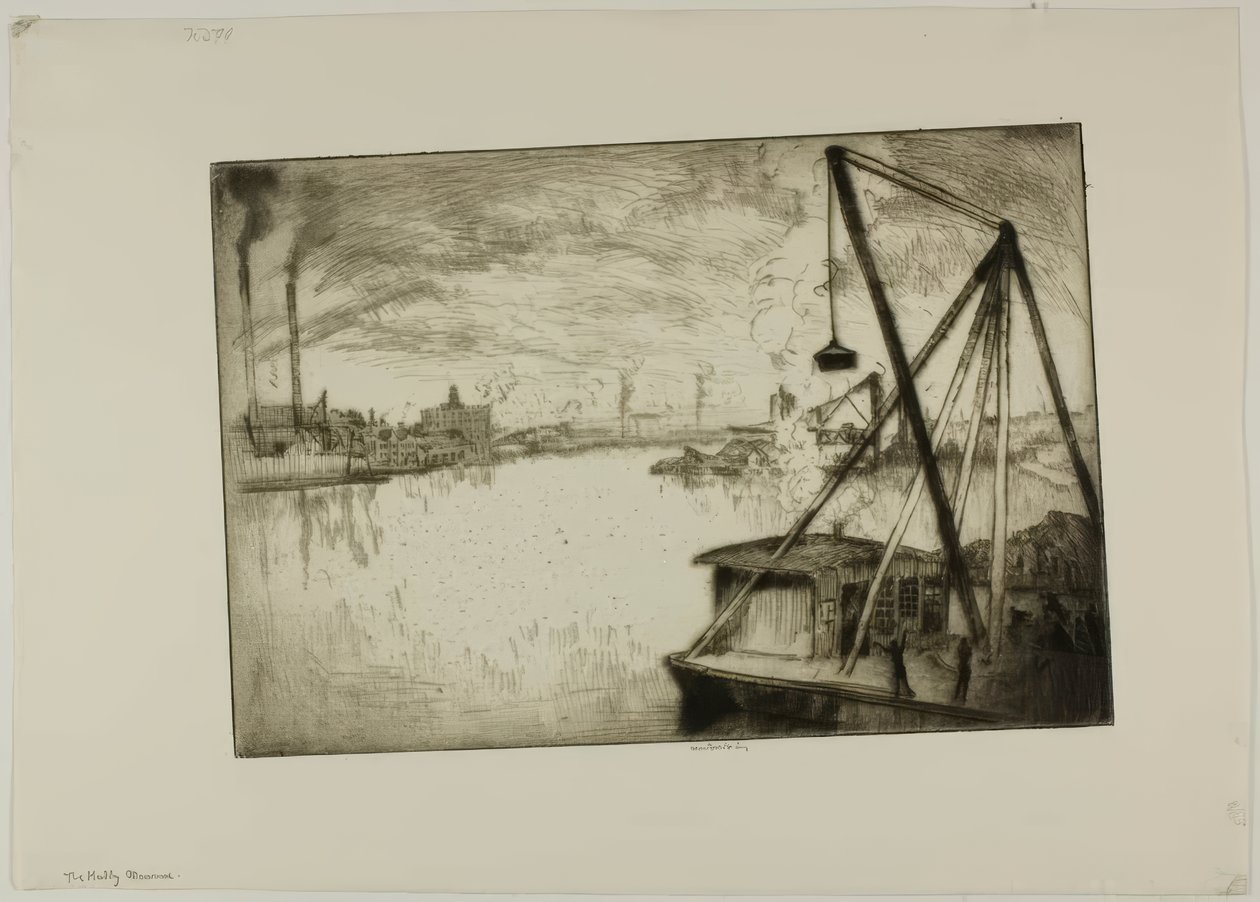 Den mudrede Maumee, Toledo, Ohio af Bror Julius Olsson Nordfeldt