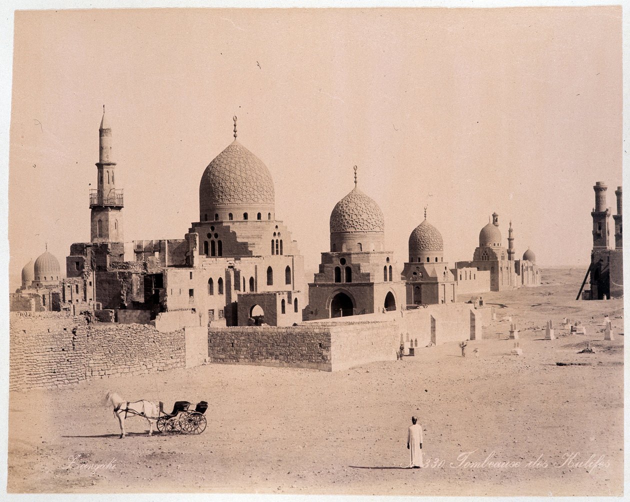 Egypten: Kalivenes grav - fotografi af Zangali-brødrene, slutningen af det 19. århundrede af Brothers Zangaki