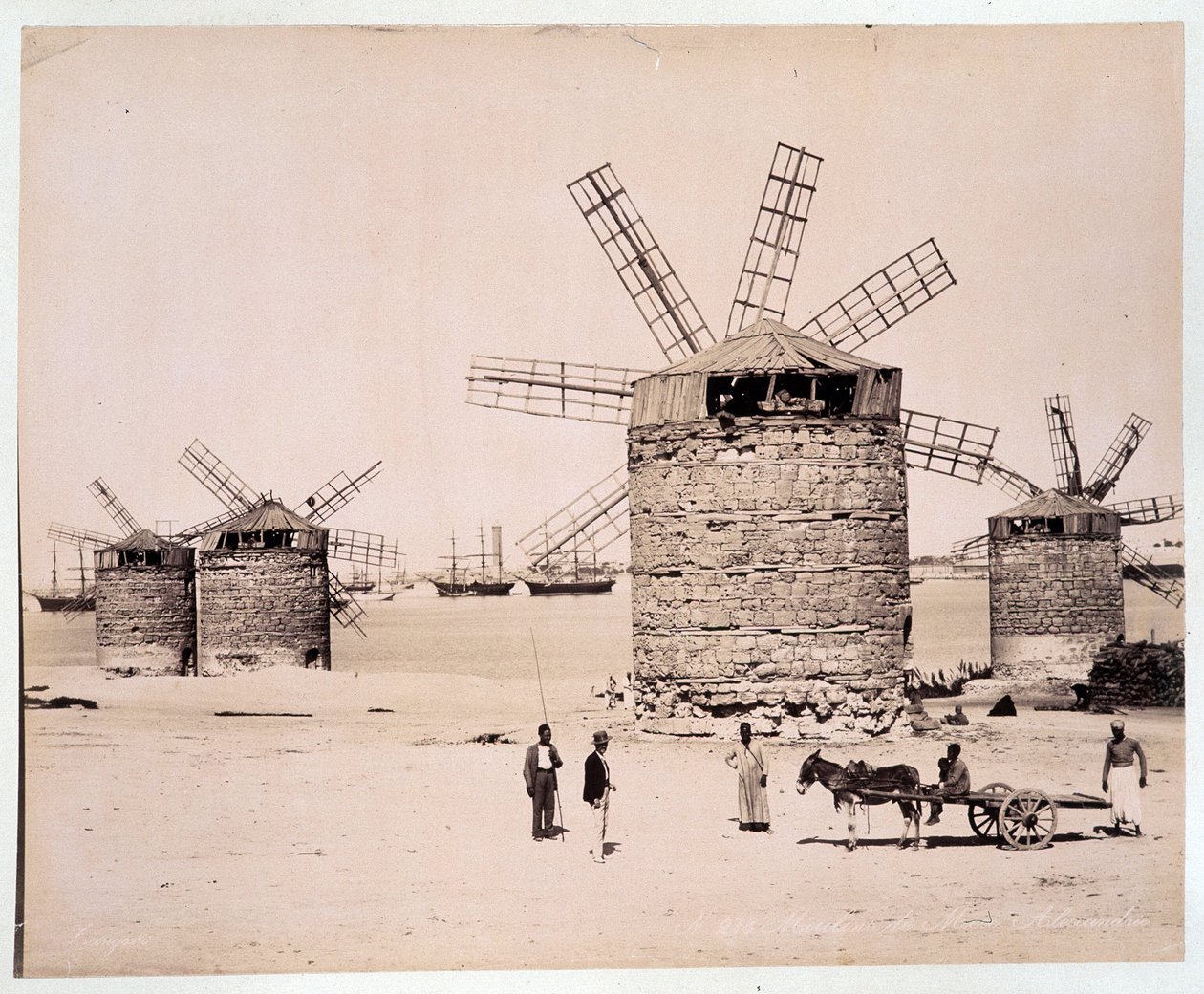 Moulins a Alexandria - fotografi af Zangali-brødrene, slutningen af det 19. århundrede af Brothers Zangaki
