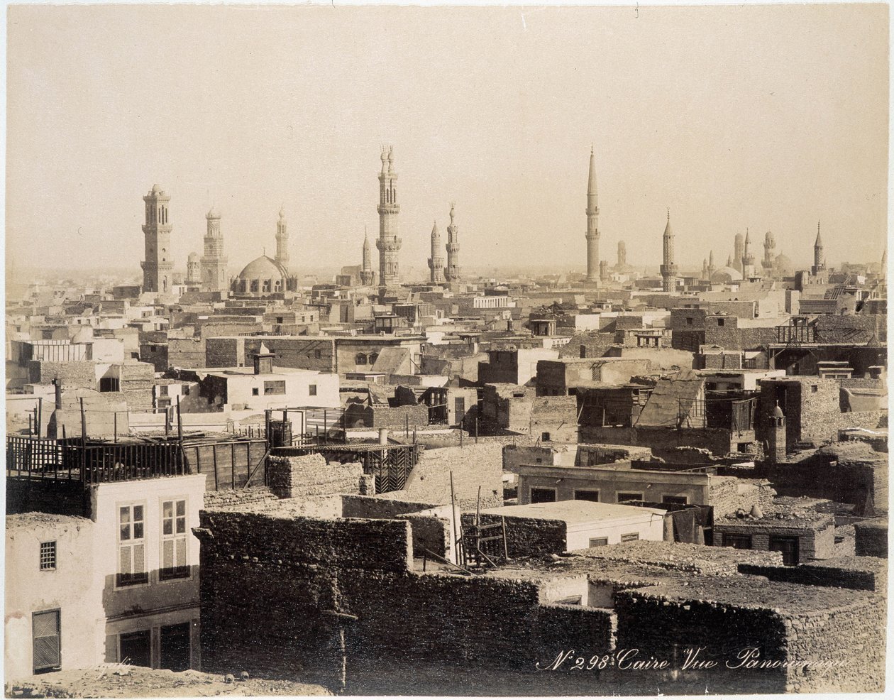 Udsigt over tagene i Kairo - fotografi af Zangali Brothers, slutningen af det 19. århundrede af Brothers Zangaki