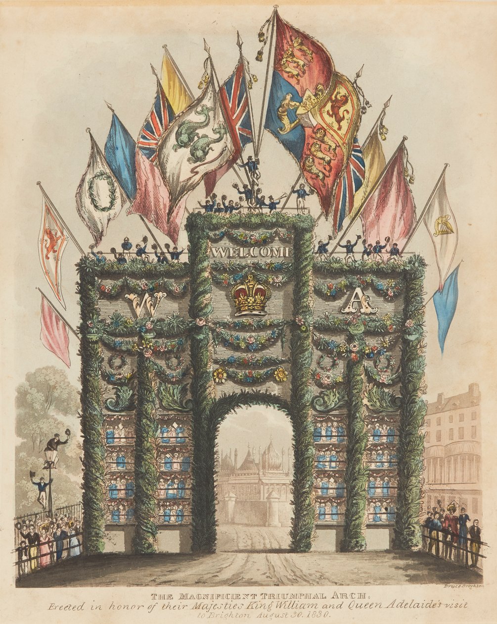 Triumfbue for kong William IV og dronning Adelaide af Bruce Brighton