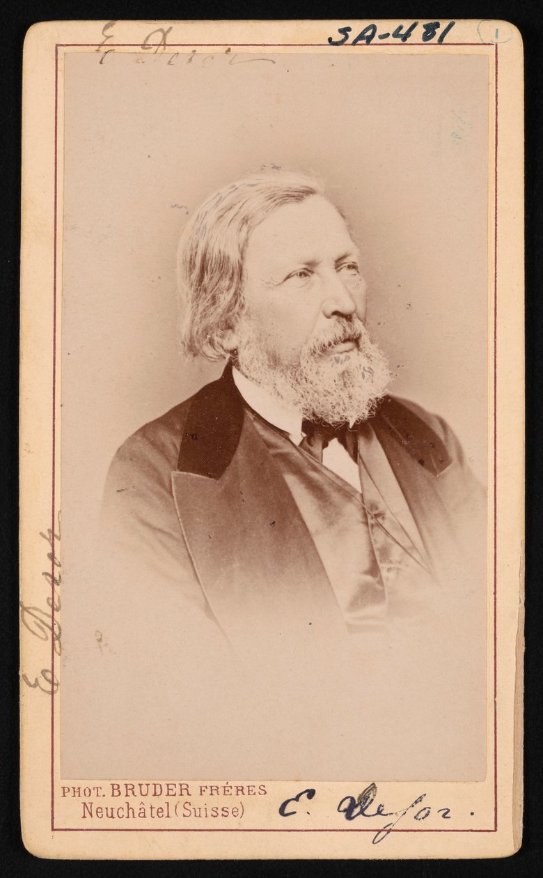Portræt af Pierre Jean Edouard Desor 1811-1882, før 1882. af Bruder Freres