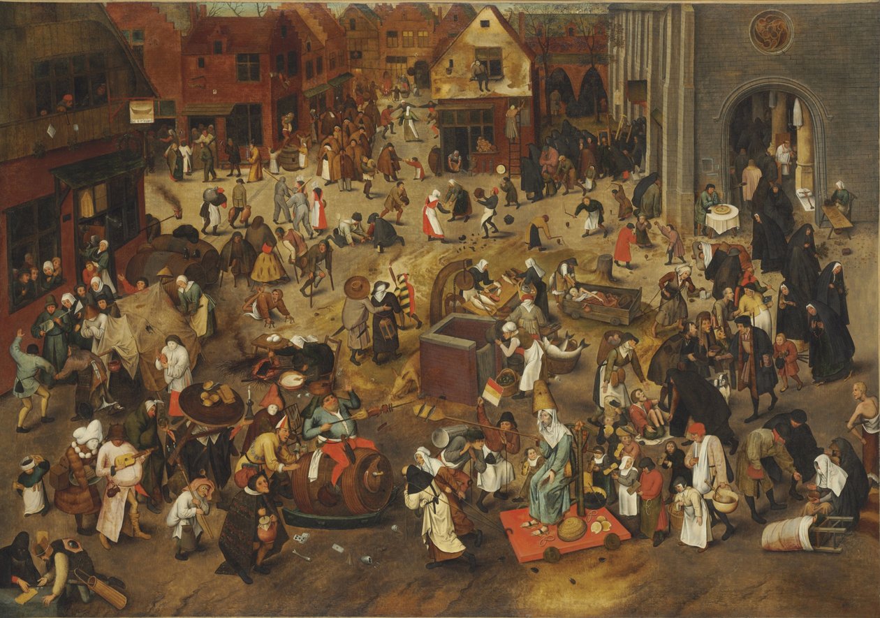 Kampen mellem karneval og fastelavn af Bruegel