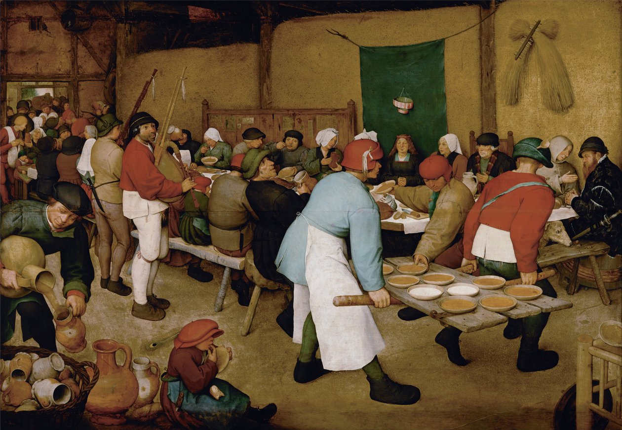 Bondebrylluppet, ca 1568 af Bruegel