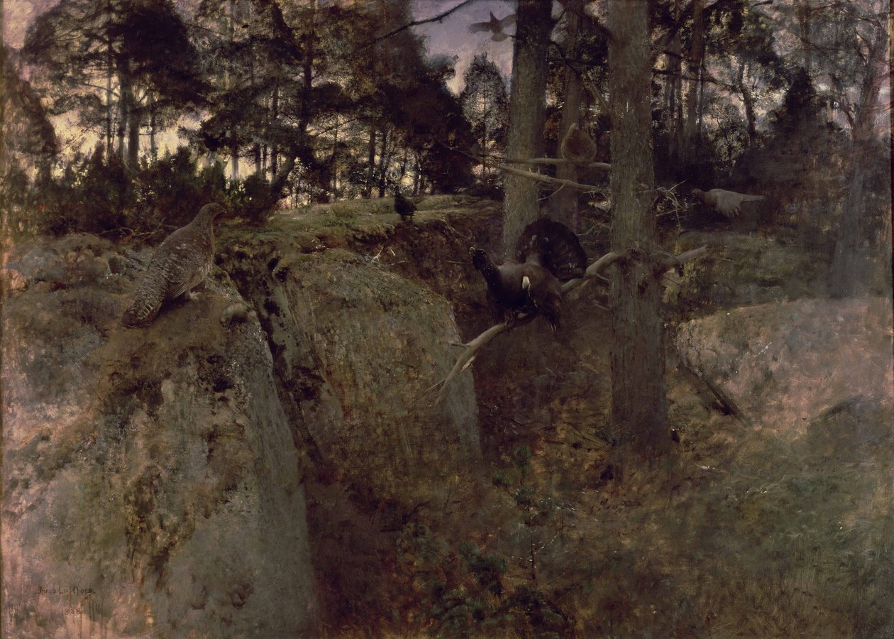Tævernes parring, 1888 af Bruno Andreas Liljefors