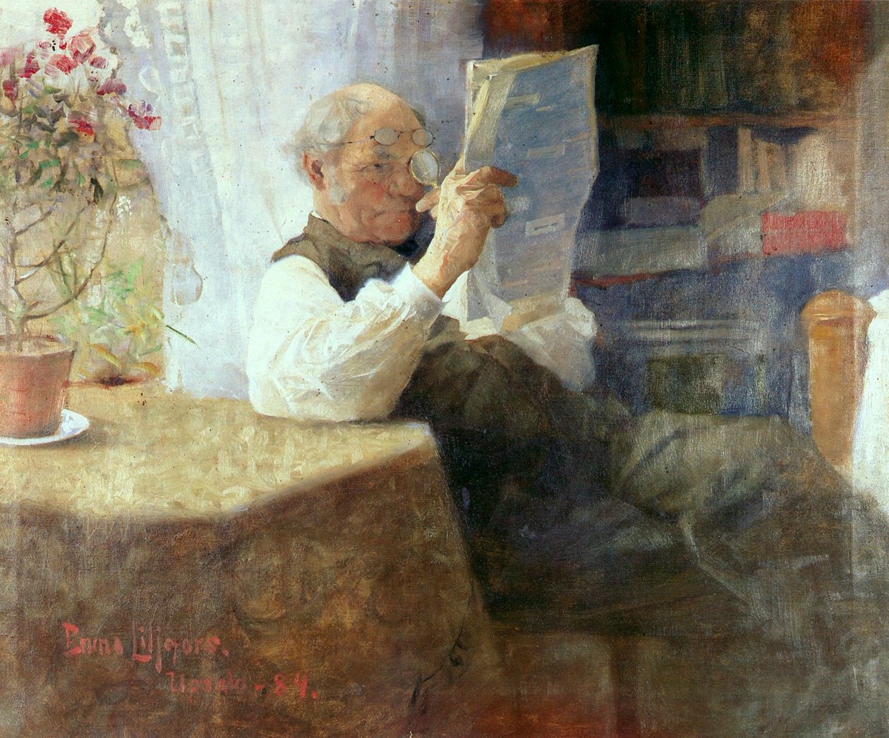 Portræt af kunstnerens far af Bruno Andreas Liljefors