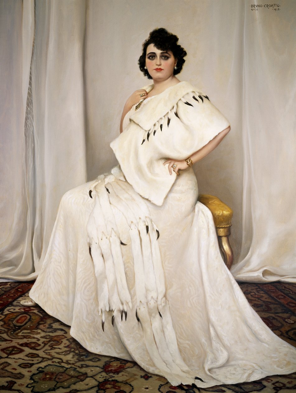 Pietro Mascagnin rakastajan Anna Lollin (1888-1973) muotokuva, Bruno Croatton (1875-1948) maalaus af Bruno Croatto