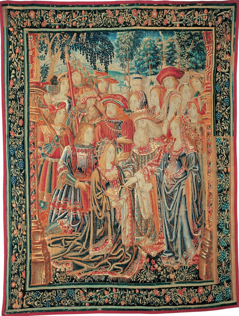 Historien om Troja. Benådningen af Helen, ca. 1520 af Brussels Manufactory