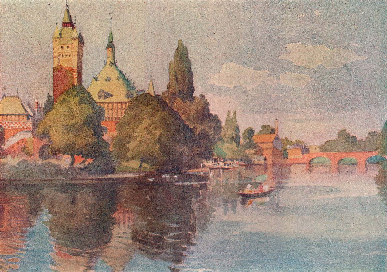 Shakespeare Memorial Theatre, Stratford On Avon, c1905 af Buddig Anwylini Pughe