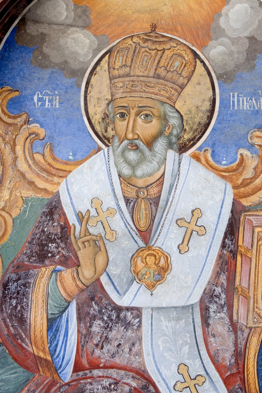 Bulgarien, Rila-klosteret, freskomaleri i Jomfru Marias Fødselskirke af Bulgarian School