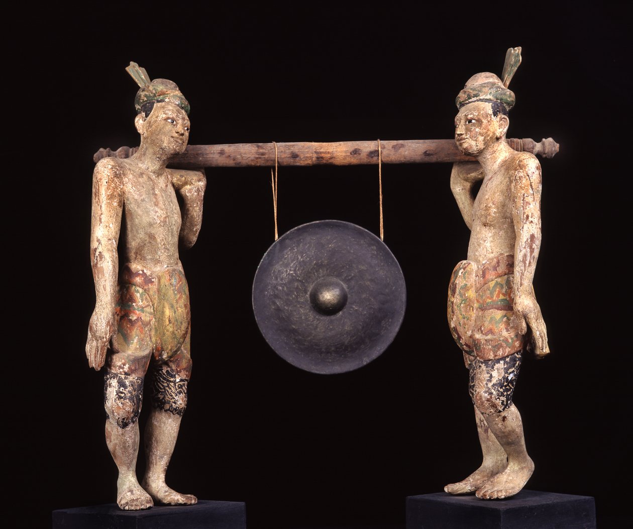 Gong, slutningen af det 19. århundrede (træ og metal) af Burmese School