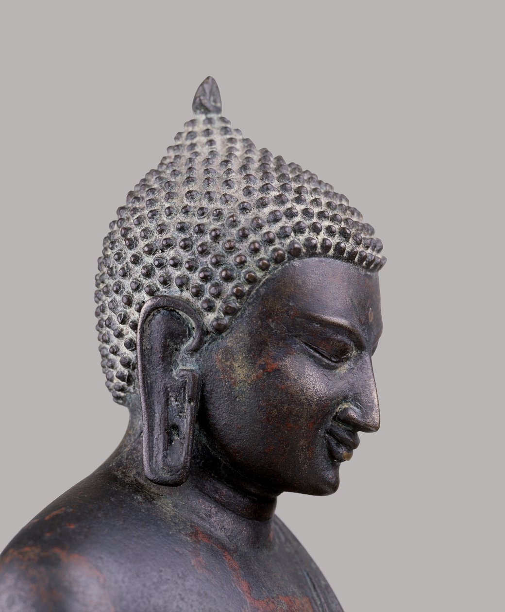 Hoved af en Buddha, klassisk hedensk stil (c11th-c14th) (metal) af Burmese School