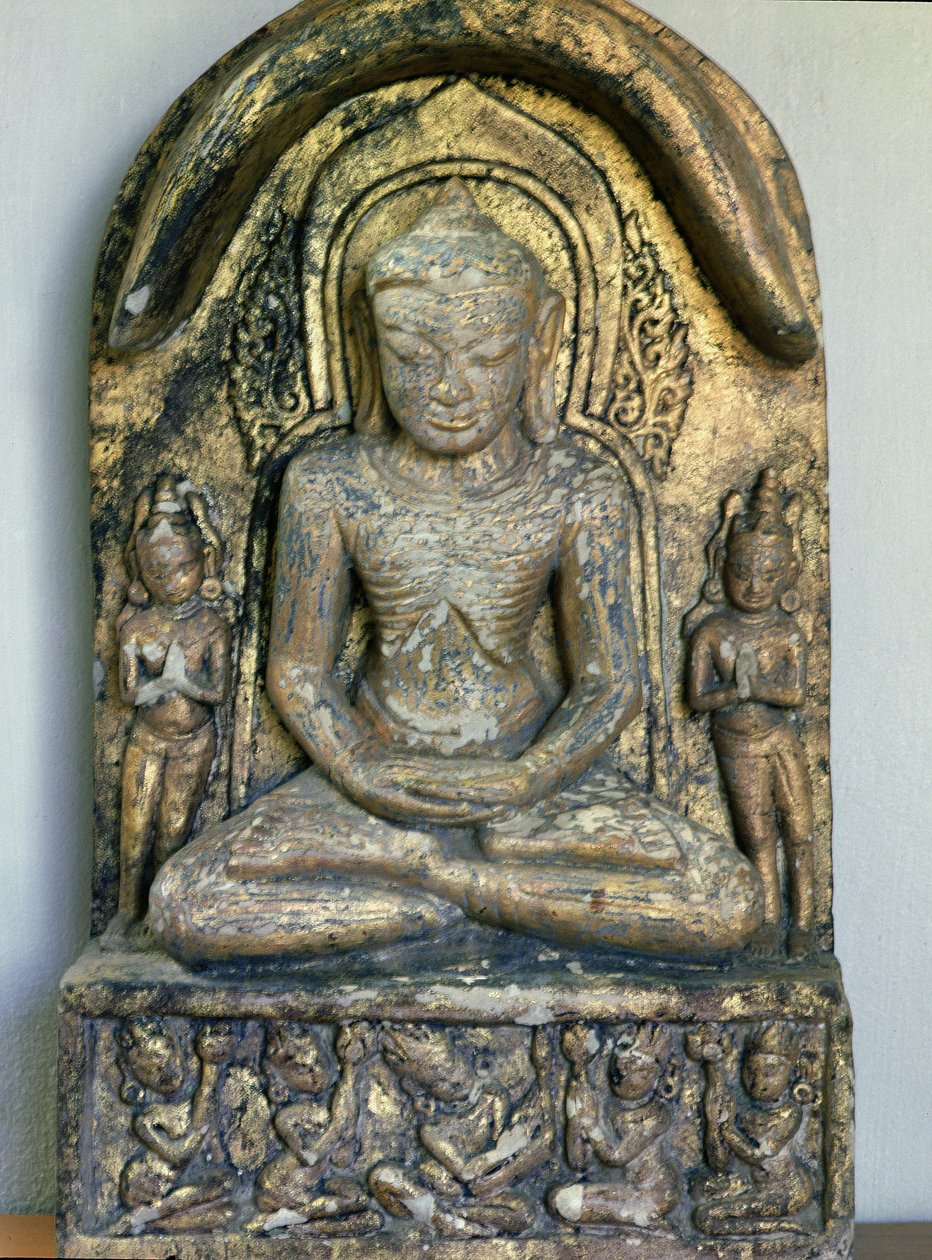Siddende Buddha i meditation af Burmese School