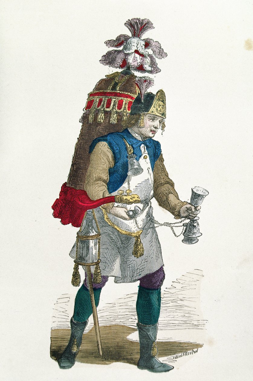 Coconut Seller i 1774 (farvegravering) af Burn Smeeton