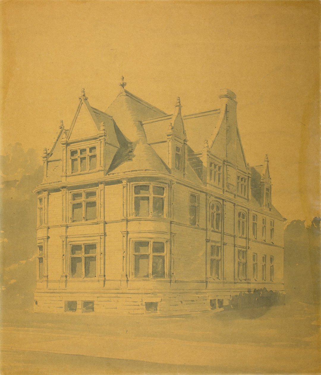William J. Goudy House, Chicago, Illinois, Perspektiv af Burnham and Root