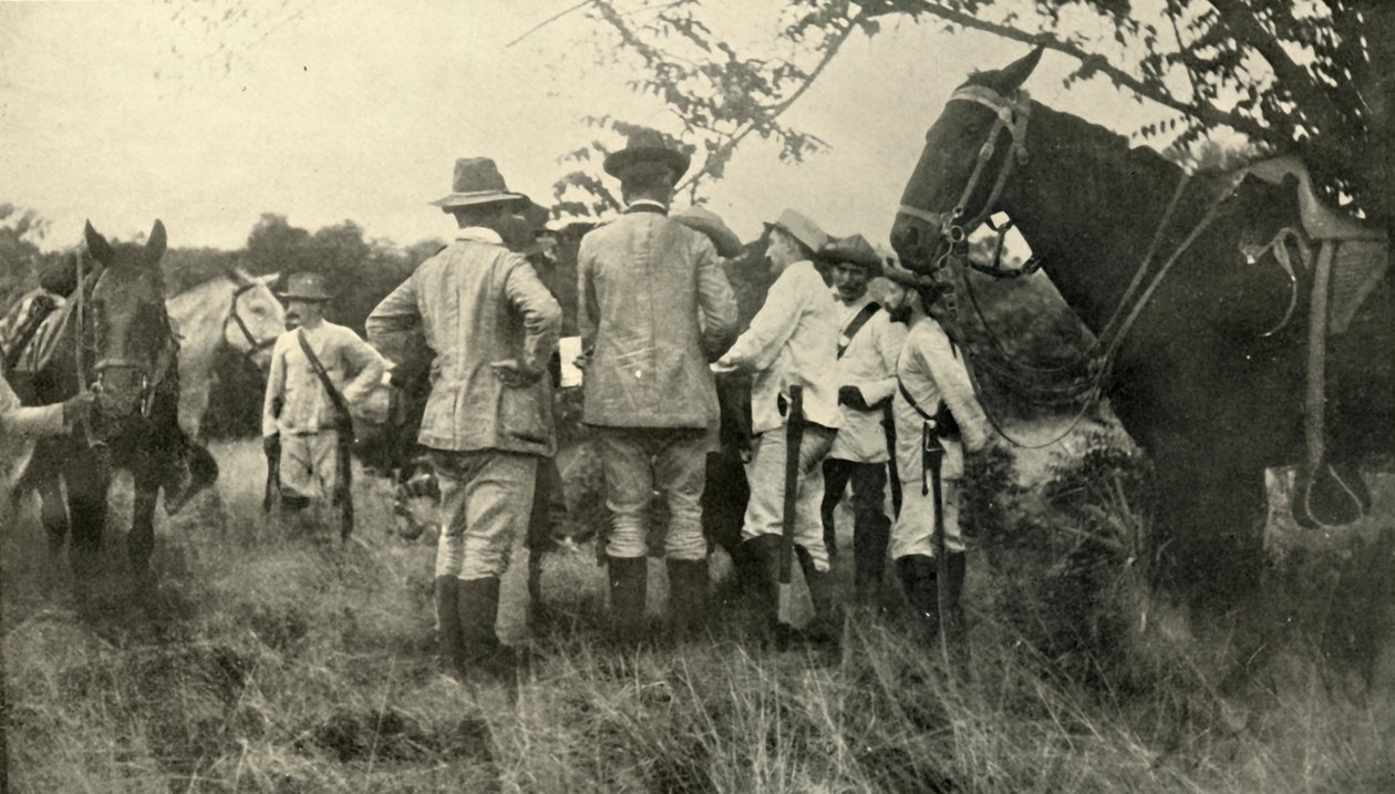 General Lawton lærer af cubanske officerer...30. juni, spansk-amerikansk krig, 1898, 1899. af Burr McIntosh